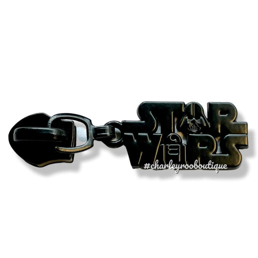Zipper Pull, Star Wars Name, Matte Black