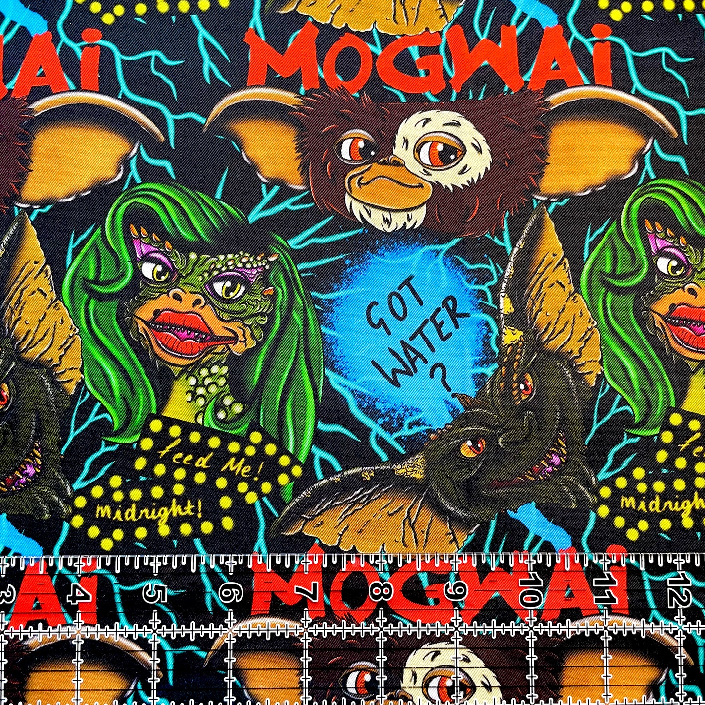 9x14 Tumbler Cut, Custom CW Cotton Woven, High Quality, Mask Cut, Tumbler Fabric, Halloween, New, Gremlins
