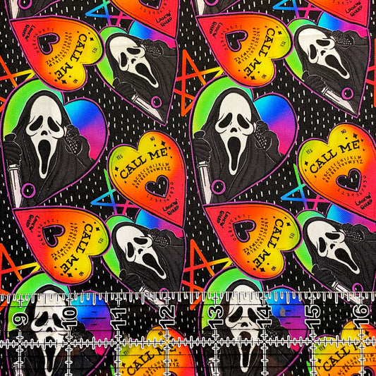 9x14 Tumbler Cut, Custom Fabric, CW Cotton Woven, High Quality, Mask Cut, Tumbler Fabric, Horror, Halloween, Scream, Ouija, Ghostface, Rainbow