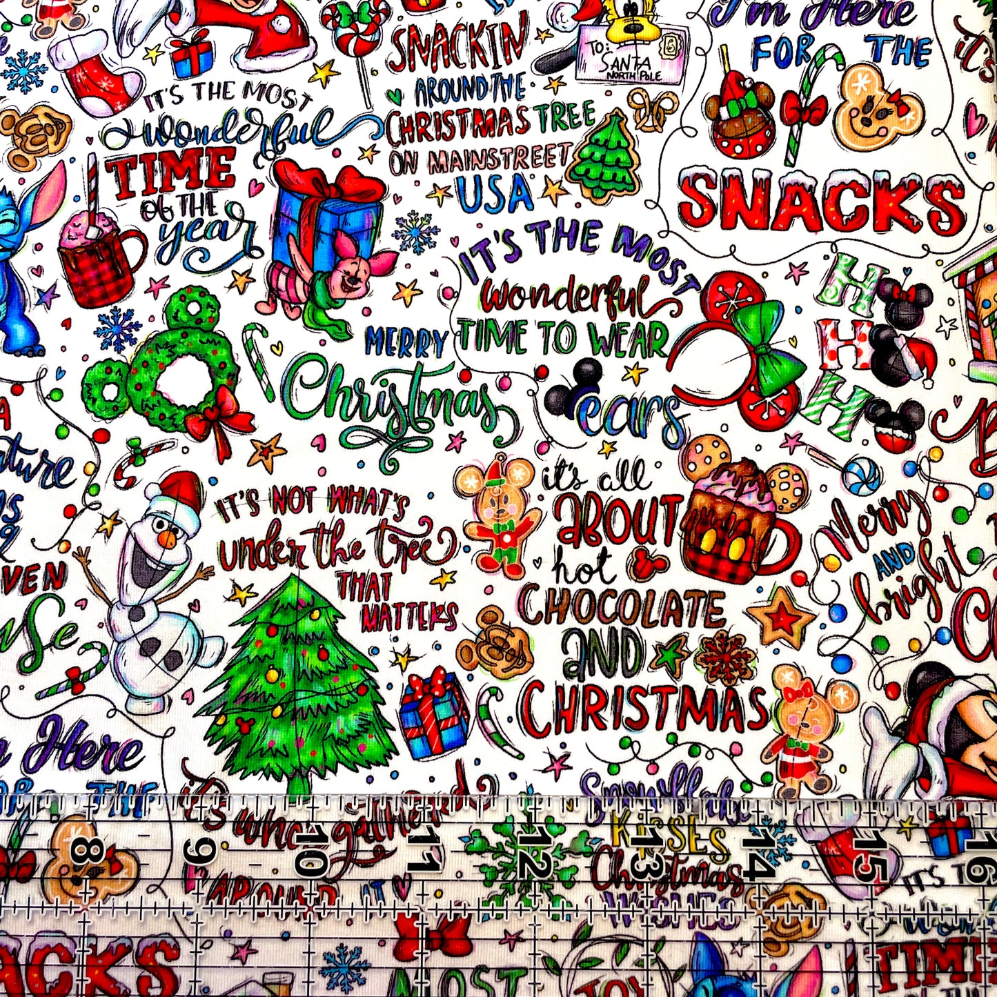 9x14 Tumbler Cut, Custom Fabric, CottonSpandex, High Quality, Mask Cut, Tumbler Fabric, Christmas, Xmas, Mouse Doodles, Holiday Sayings