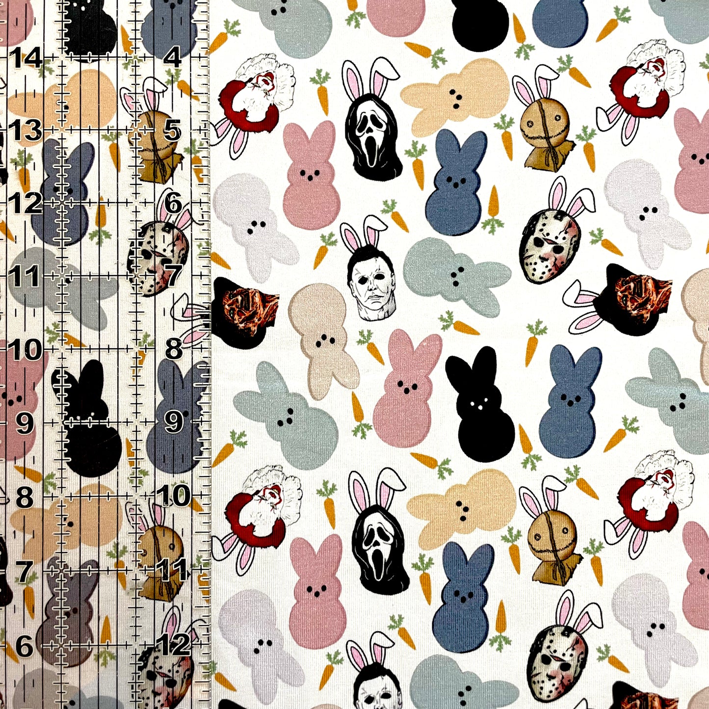 9x14 Tumbler Cut, Custom Fabric, CottonSpandex, High Quality, Mask Cut, Tumbler Fabric, Horror, Easter
