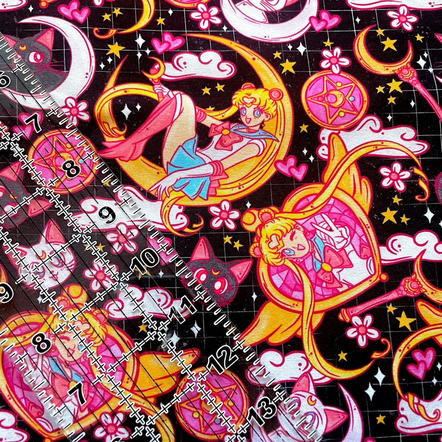 9x14 Tumbler Cut, Custom Fabric, CottonSpandex, High Quality, Mask Cut, Tumbler Fabric, Anime, Pink Sailor