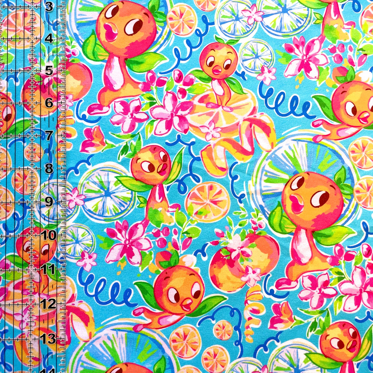 9x14 Tumbler Cut, Custom Fabric, CottonSpandex, High Quality, Mask Cut, Tumbler Fabric, Lily, Cute, Floral, LP Citrus Bird