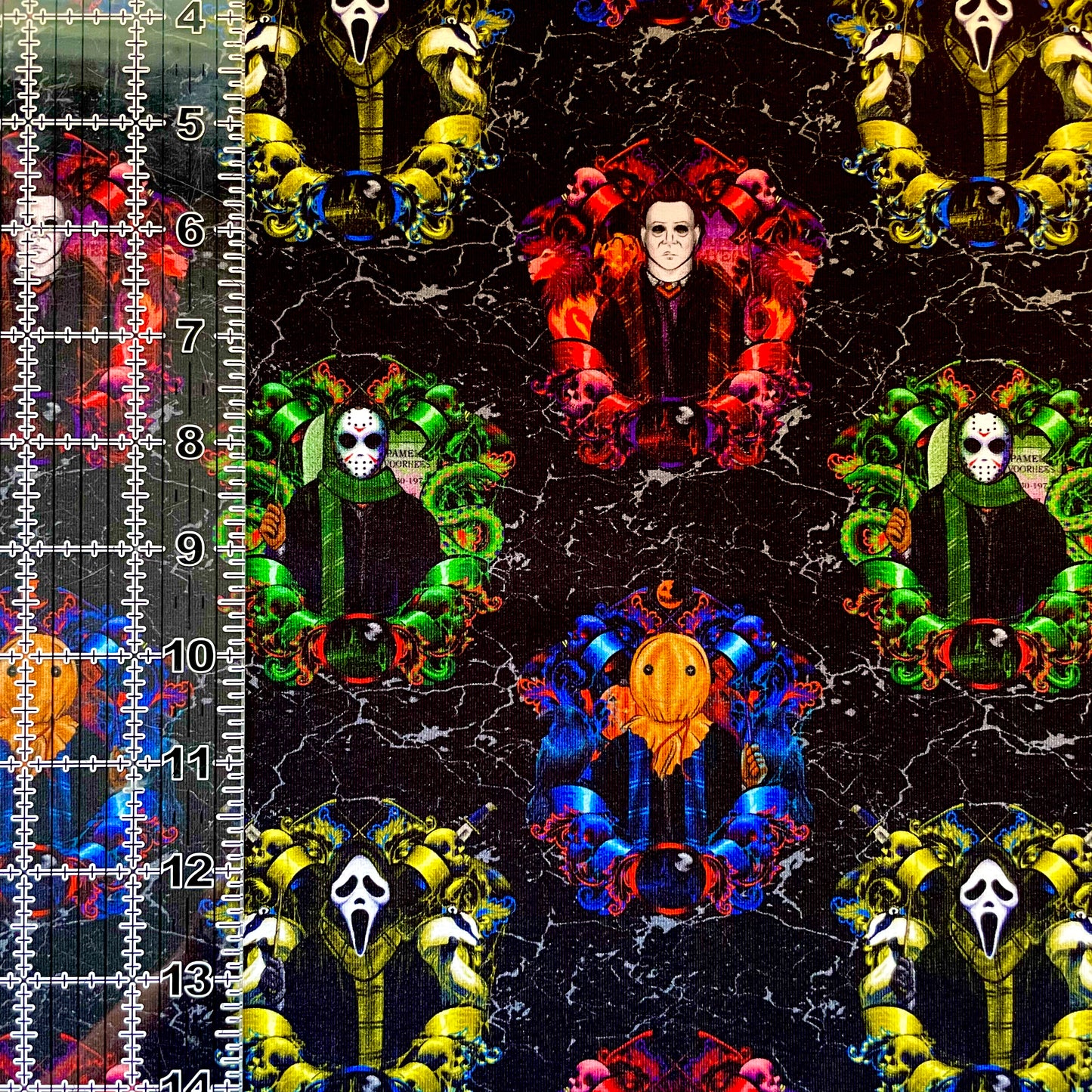 9x14 Tumbler Cut, Custom Fabric, CottonSpandex, High Quality, Mask Cut, Tumbler Fabric, Halloween, Hp, Wizard, Horror Crests