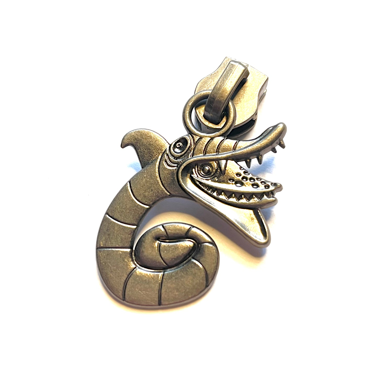 Zipper Pull, BJ Snake, Antique Nickel