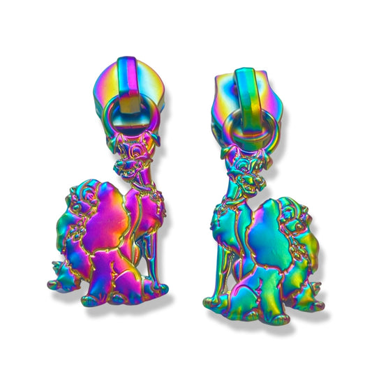 Zipper Pull, Lady and The Tramp, Throwback, Rainbow Matte