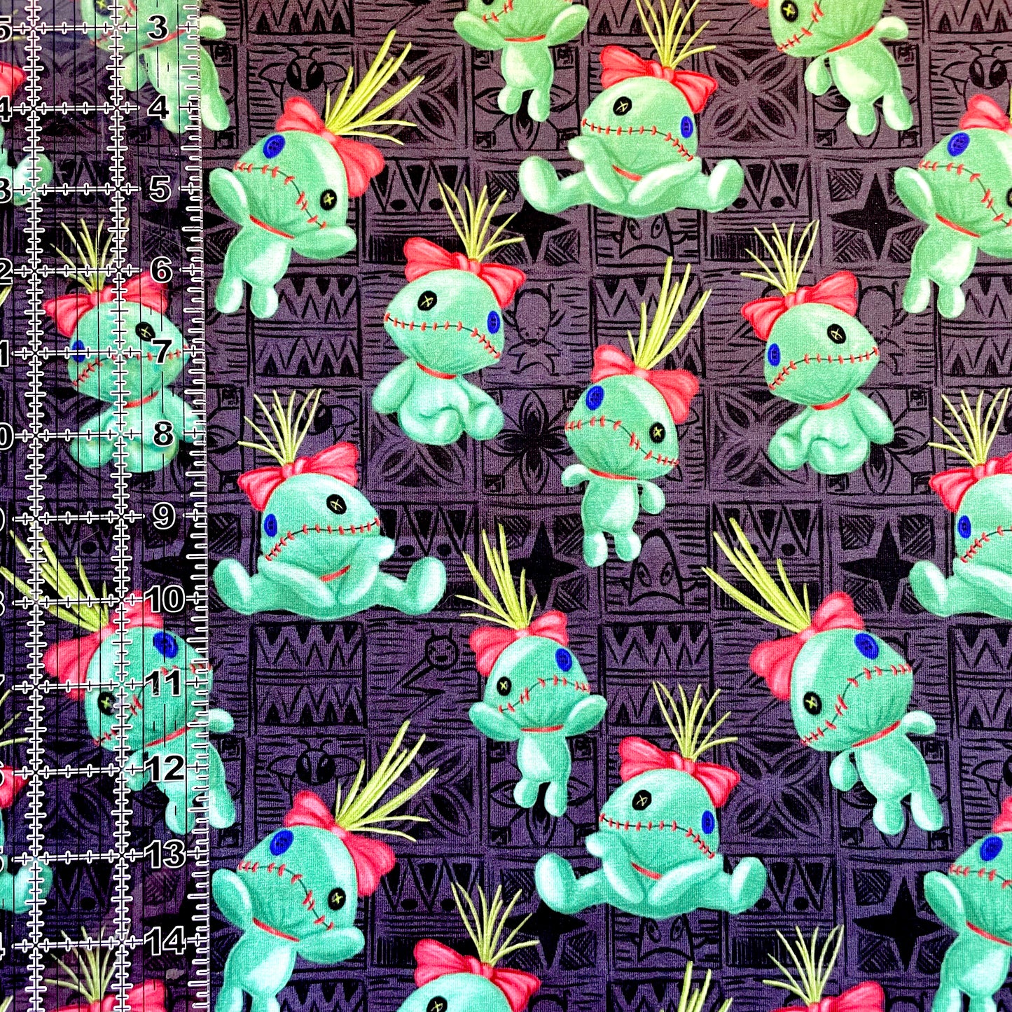9x14 Tumbler Cut, Custom Fabric, CottonSpandex, High Quality, Mask Cut, Tumbler Fabric, New, Tiki Scrump