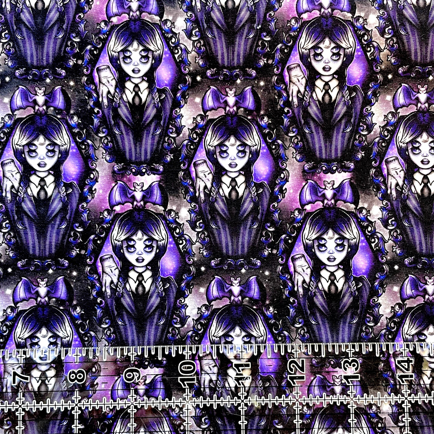 9x14 Tumbler Cut, Custom Fabric, CottonSpandex, High Quality, Mask Cut, Tumbler Fabric, Coffin Cameos, Wednesday