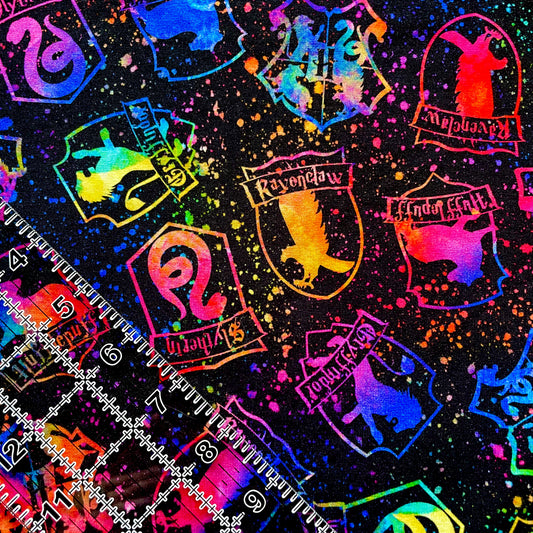 9x14 Tumbler Cut, Custom Fabric, CottonSpandex, High Quality, Mask Cut, Tumbler Fabric, HP, Wizard Houses, Splatter, Whimsical