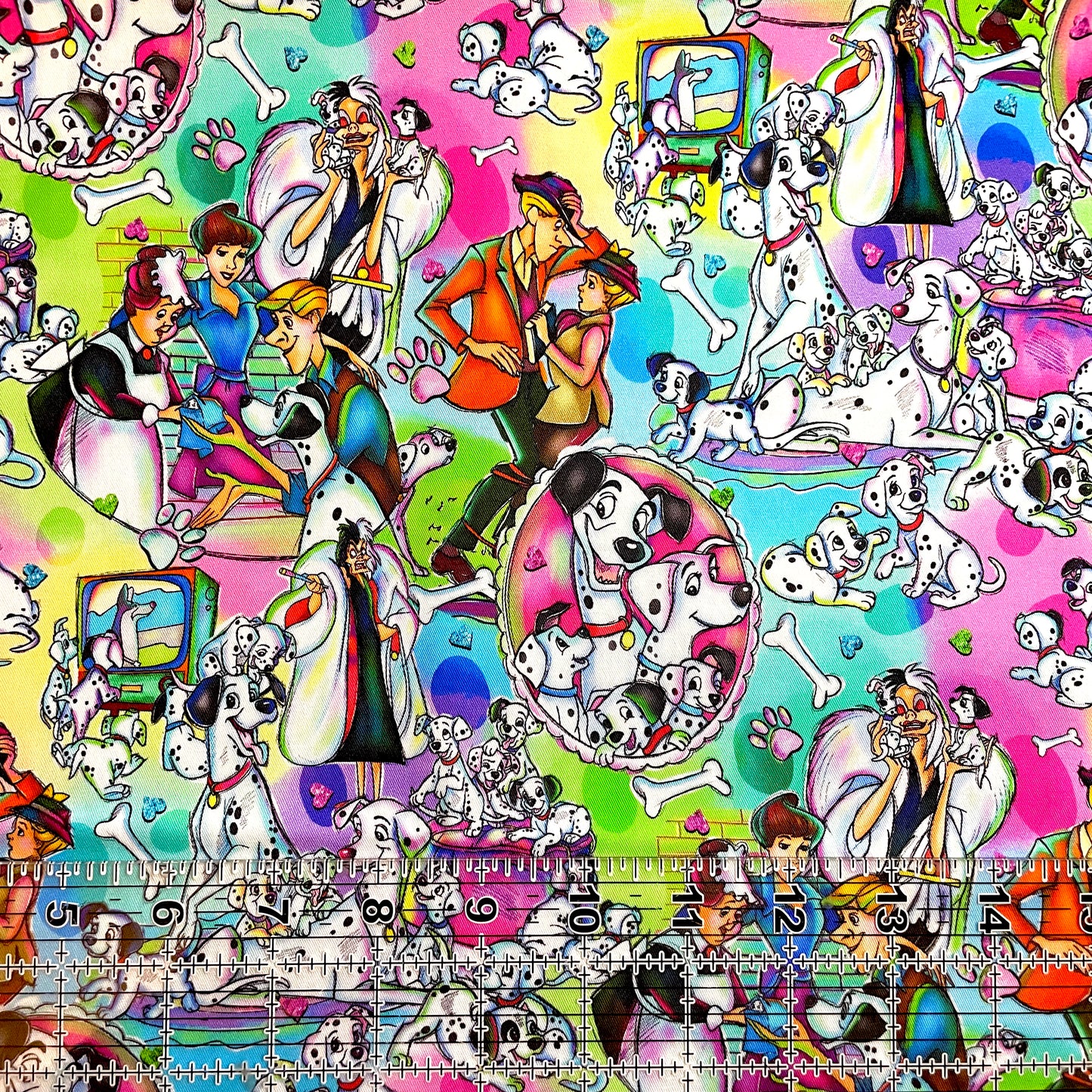 9x14 Tumbler Cut, Custom Fabric, CW Cotton Woven, High Quality, Mask Cut, Tumbler Fabric, Dalmatians