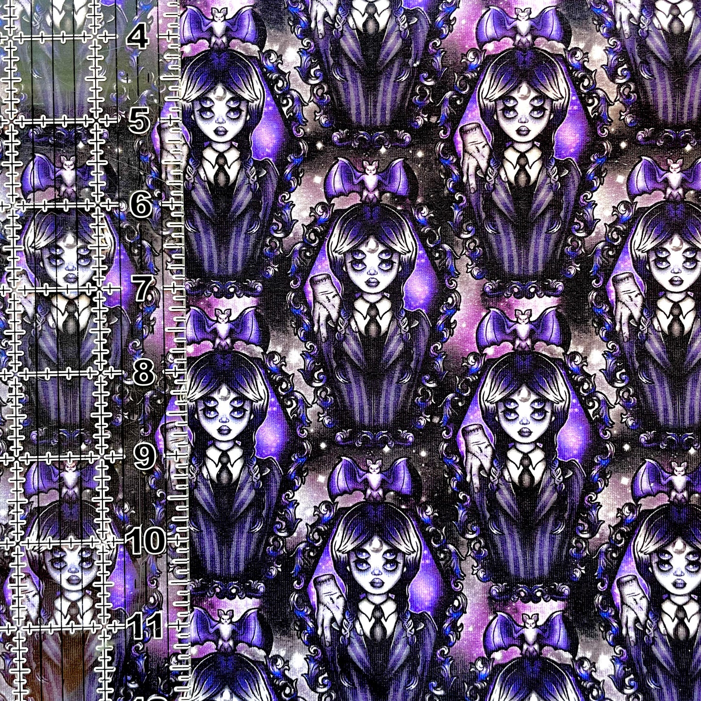 9x14 Tumbler Cut, Custom Fabric, CottonSpandex, High Quality, Mask Cut, Tumbler Fabric, Coffin Cameos, Wednesday