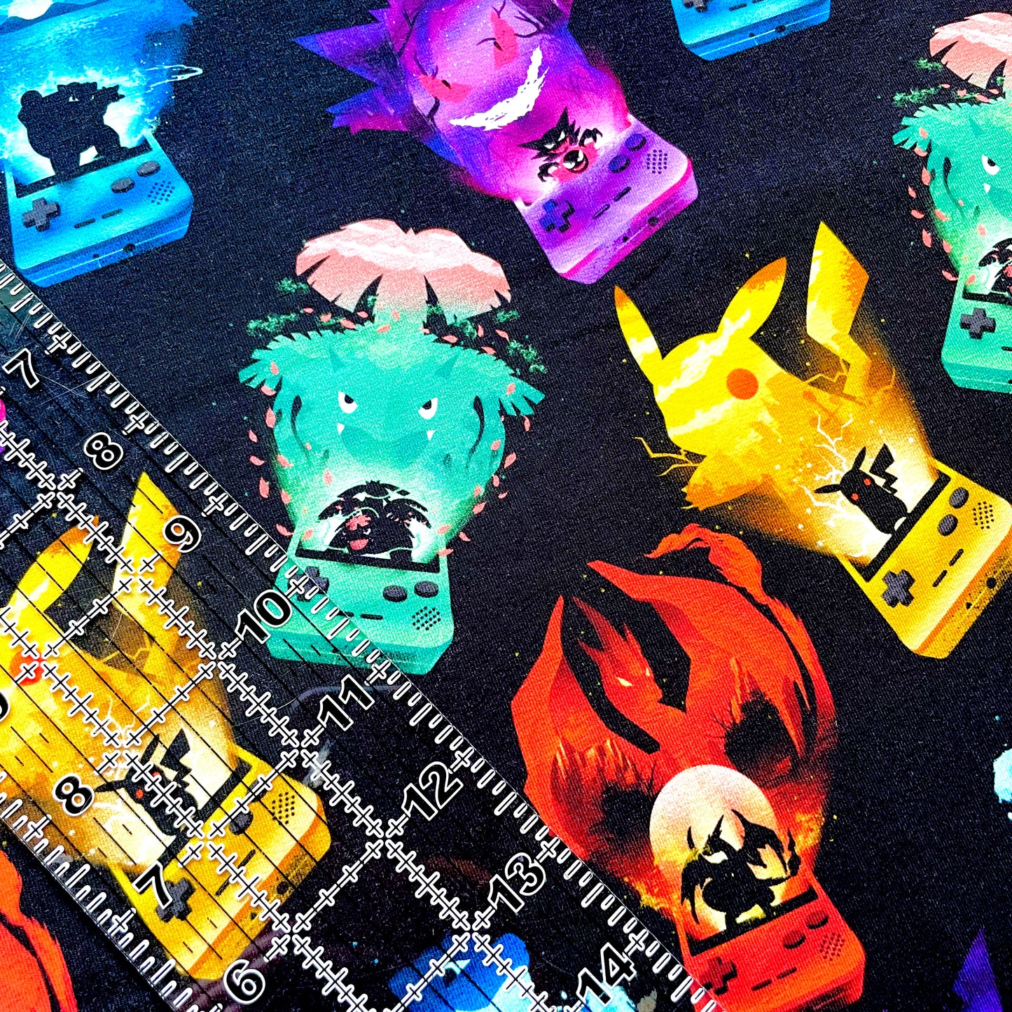 9x14 Tumbler Cut, Custom Fabric, CottonSpandex, High Quality, Mask Cut, Tumbler Fabric, Poke&Friends, Gamer, Game Boy Toss