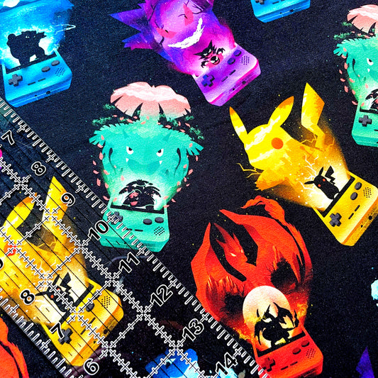 9x14 Tumbler Cut, Custom Fabric, CottonSpandex, High Quality, Mask Cut, Tumbler Fabric, Poke&Friends, Gamer, Game Boy Toss