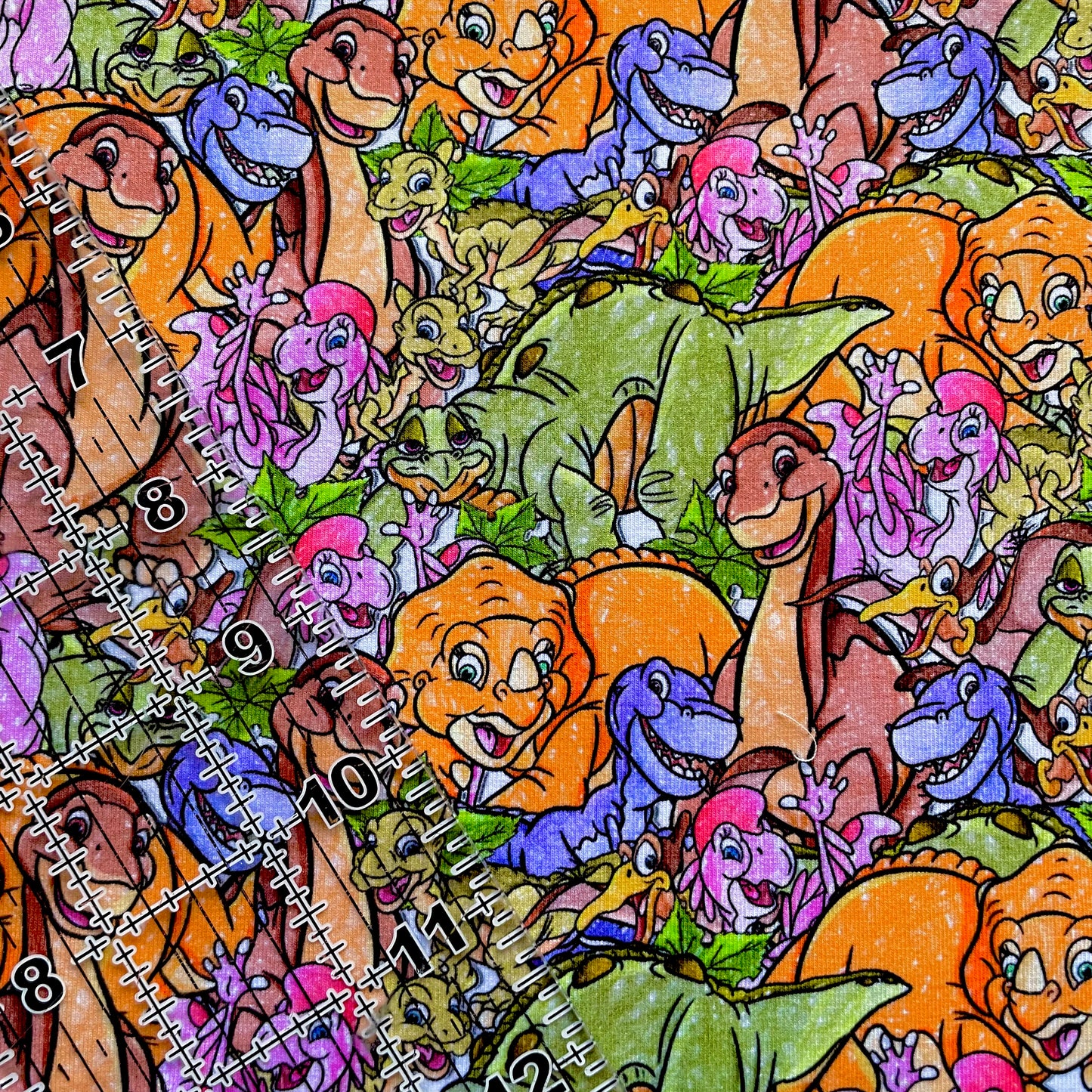 9x14 Tumbler Cut, Custom Fabric, CottonSpandex, High Quality, Mask Cut, Tumbler Fabric, Throwback, Land Dinos, Before Time, Dinosaurs