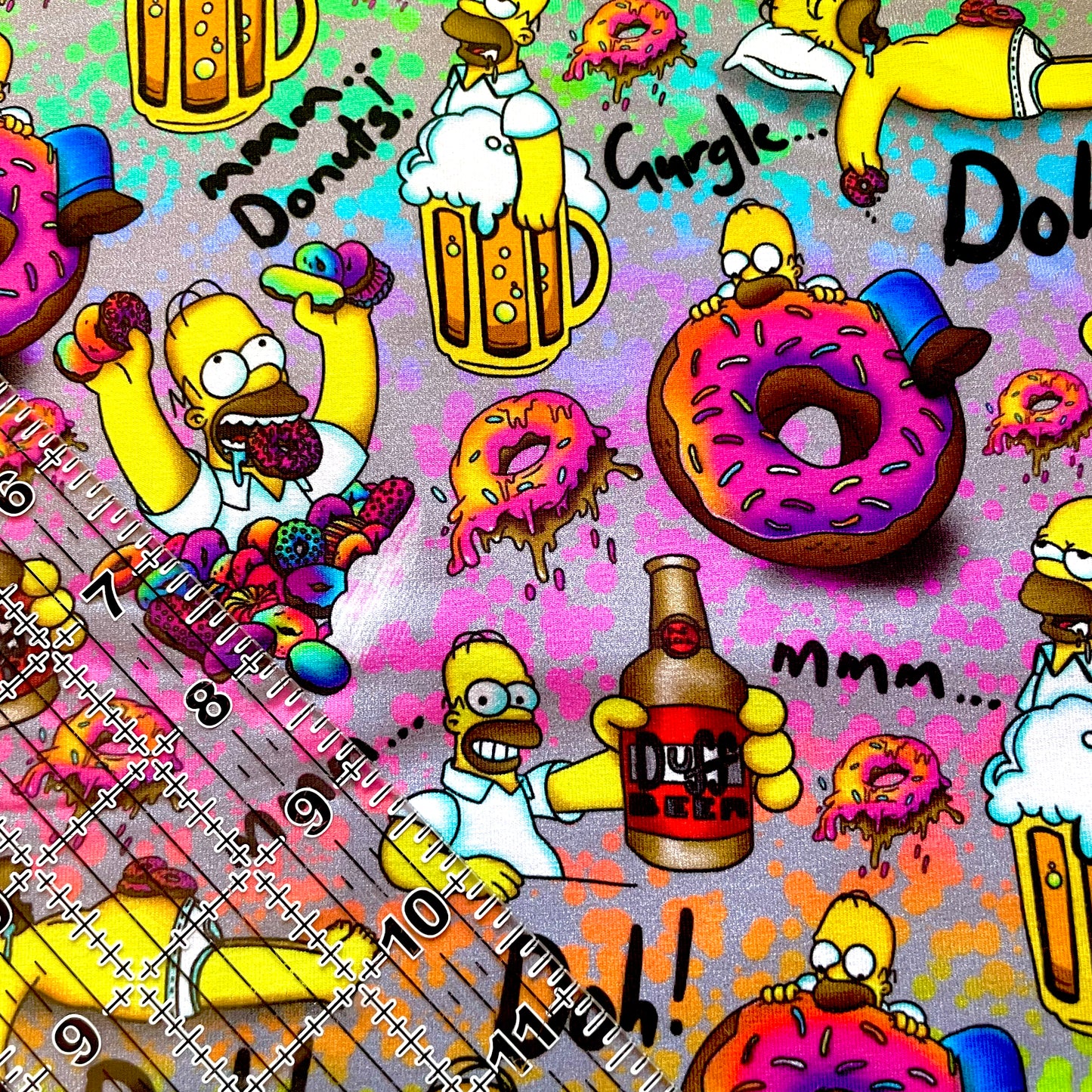 9x14 Tumbler Cut, Custom Fabric, CottonSpandex, High Quality, Mask Cut, Tumbler Fabric, Doh, Donut Guy