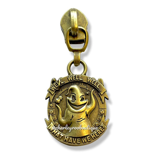 Zipper Pull, NBC Ghost, Oogie, Antique Brass