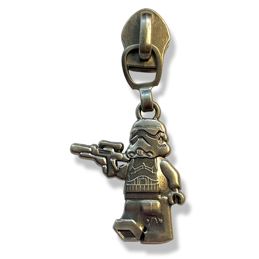 Zipper Pull, Storm Trooper, Antique Nickel