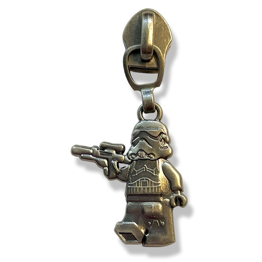 Zipper Pull, Storm Trooper, Antique Nickel