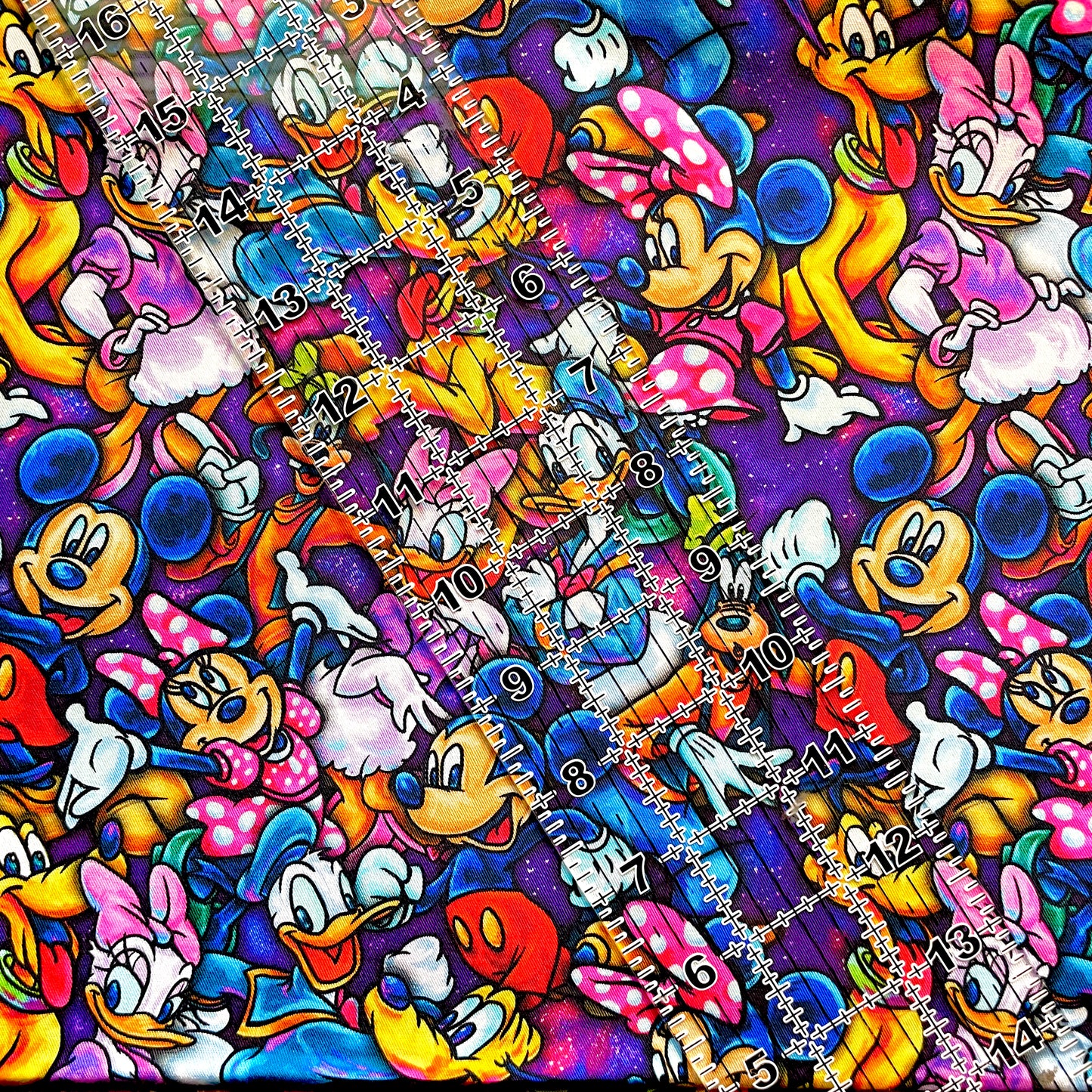 9x14 Tumbler Cut, Custom Fabric, CW Cotton Woven, High Quality, Mask Cut, Tumbler Fabric, Mickey, Disney, Party, Purple