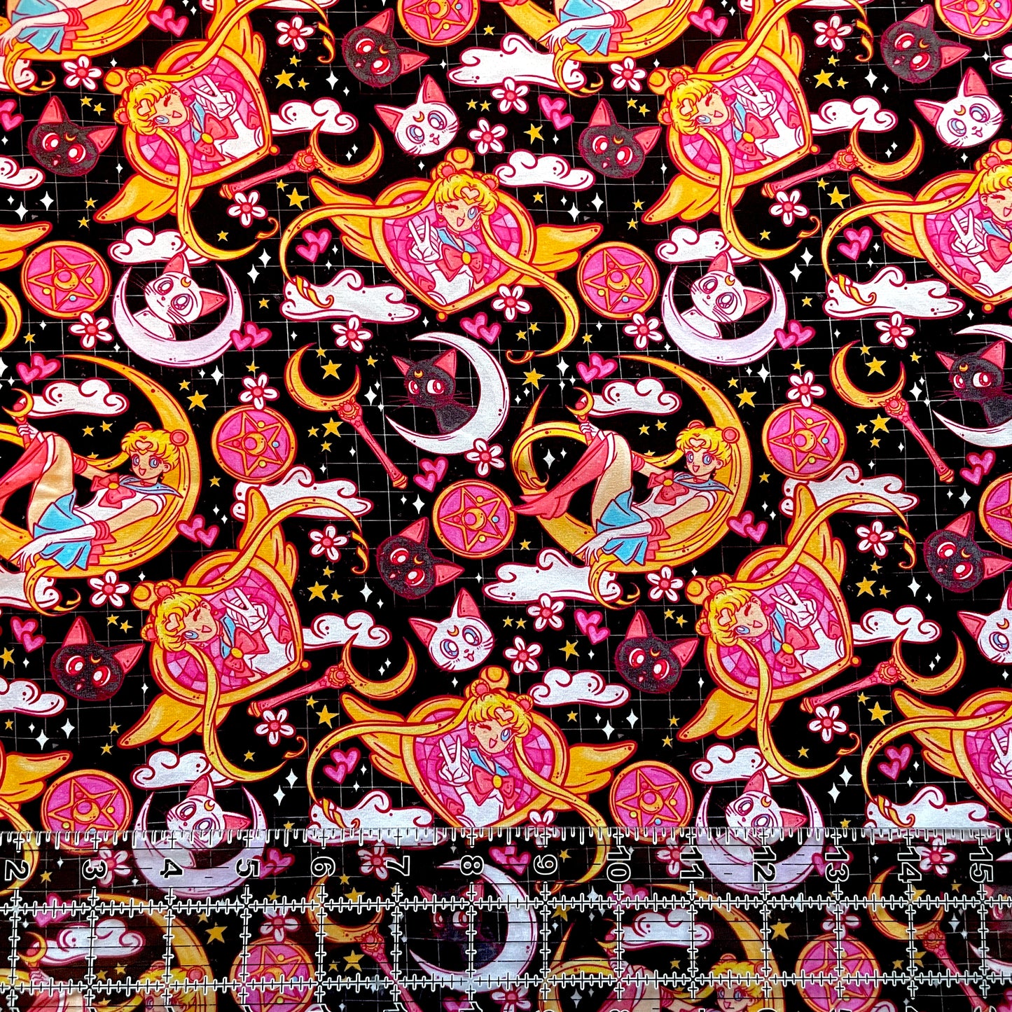 9x14 Tumbler Cut, Custom Fabric, CottonSpandex, High Quality, Mask Cut, Tumbler Fabric, Anime, Pink Sailor