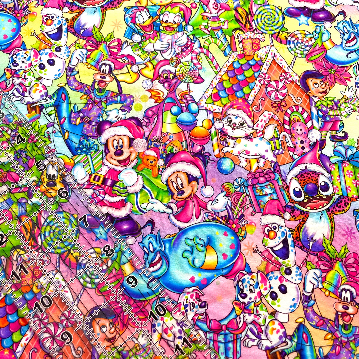 9x14 Tumbler Cut, Custom Fabric, CottonSpandex, High Quality, Mask Cut, Tumbler Fabric, LF, Xmas, Bright Christmas, Colorful