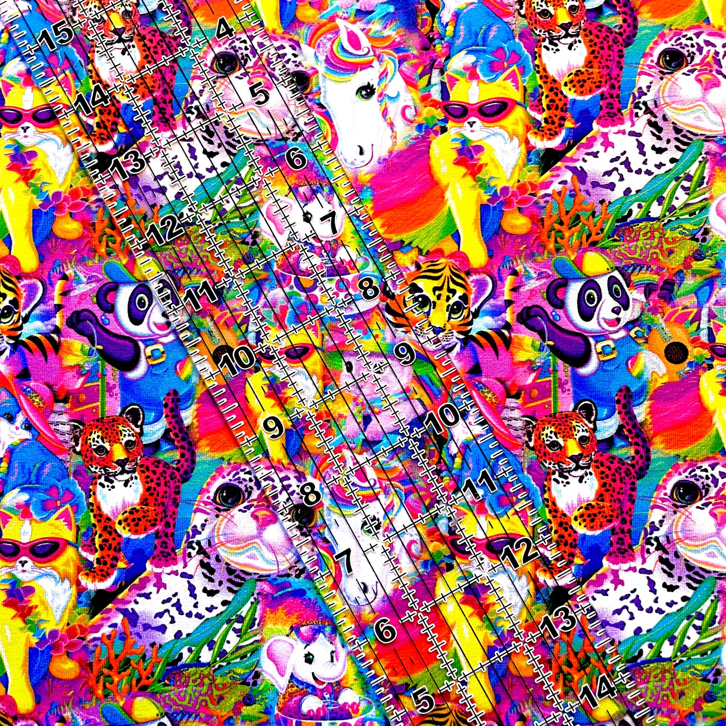9x14 Tumbler Cut, Custom Fabric, CottonSpandex, High Quality, Mask Cut, Tumbler Fabric, Rainbow, Lisa, Bright, Animals, Frank, Cats, OSP Small