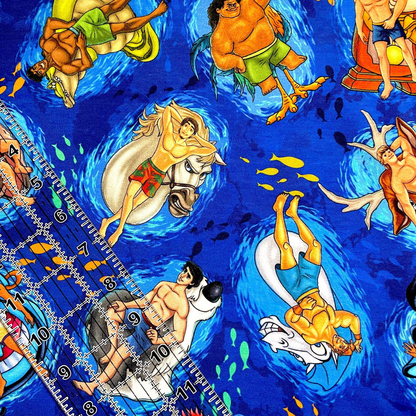 9x14 Tumbler Cut, Custom Fabric, CottonSpandex, High Quality, Mask Cut, Tumbler Fabric, Summer, Floating Princes, Prince Charming