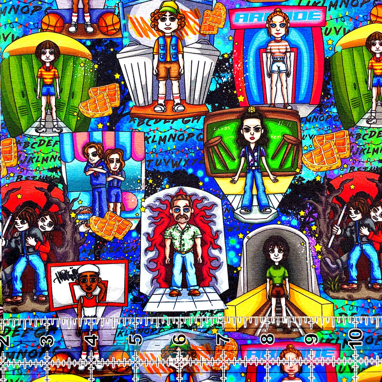 9x14 Tumbler Cut, Custom Fabric, CottonSpandex, High Quality, Mask Cut, Tumbler Fabric, Stranger, Strange Friends, SNC