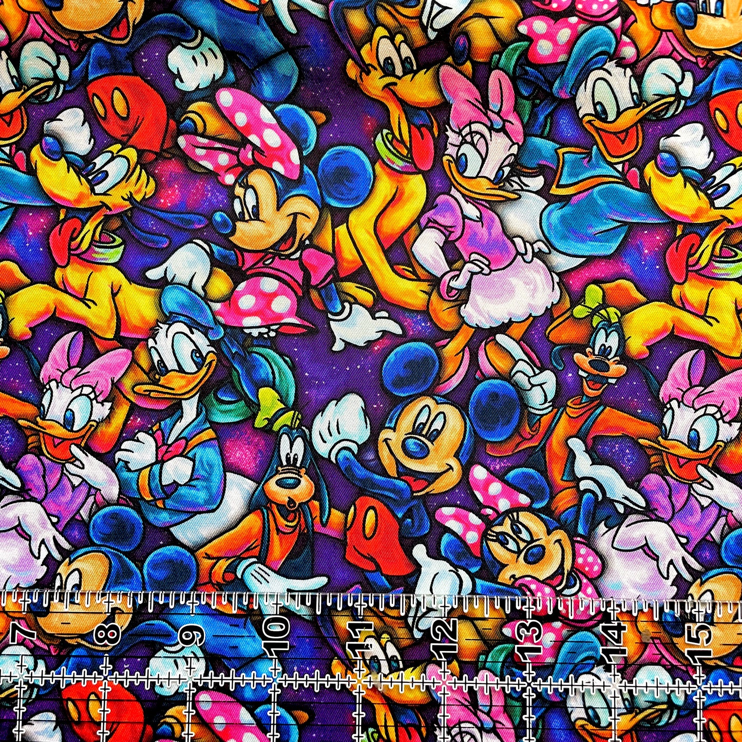 9x14 Tumbler Cut, Custom Fabric, CW Cotton Woven, High Quality, Mask Cut, Tumbler Fabric, Mickey, Disney, Party, Purple