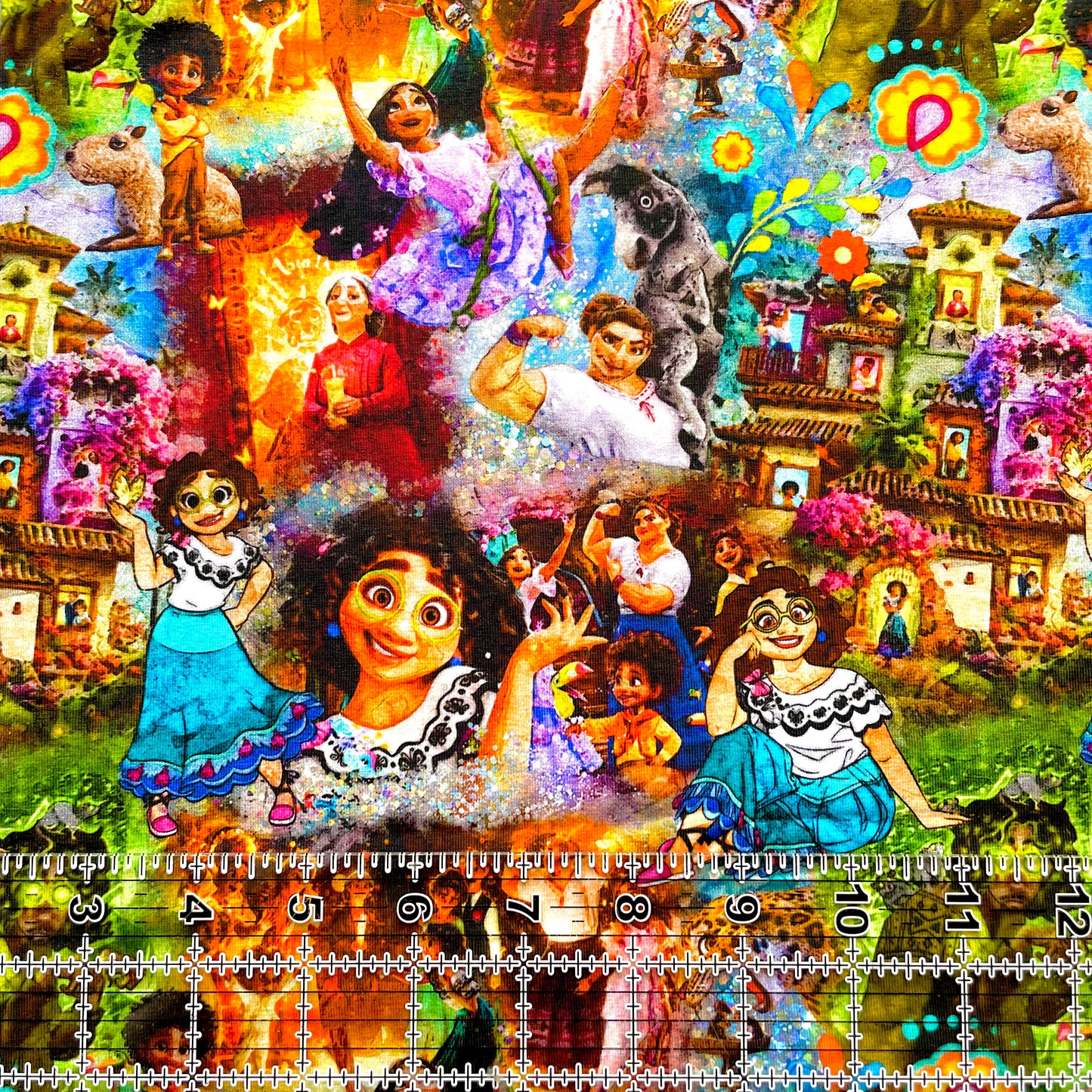 9x14 Tumbler Cut, Custom Fabric, CottonSpandex, High Quality, Mask Cut, Tumbler Fabric, Disney, Enchanted Movie, Itchin