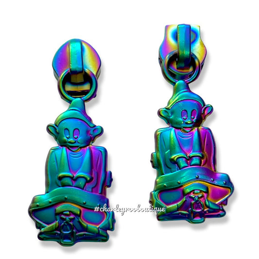 Zipper Pull, Dwarf Miner, Rainbow Matte