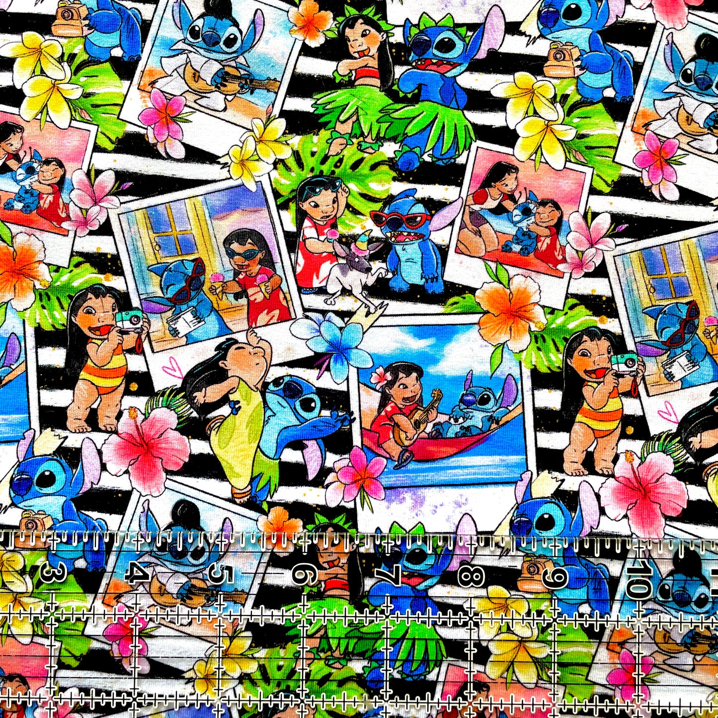 9x14 Tumbler Cut, Custom Fabric, CottonSpandex, High Quality, Mask Cut, Tumbler Fabric, Disney, Stitch, Lilo, Polaroids, Pictures