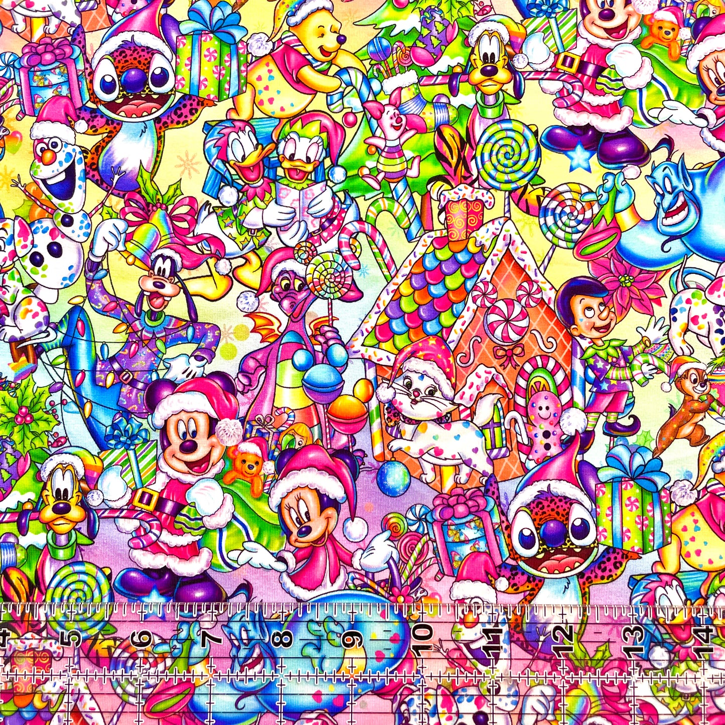 9x14 Tumbler Cut, Custom Fabric, CottonSpandex, High Quality, Mask Cut, Tumbler Fabric, LF, Xmas, Bright Christmas, Colorful