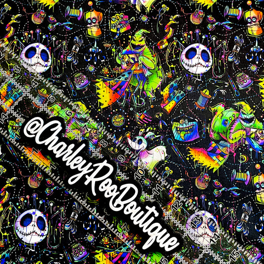 9x14 Tumbler Cut, Custom Fabric, CW Cotton Woven, High Quality, Mask Cut, Tumbler Fabric, NBC Splitting Seams on Black