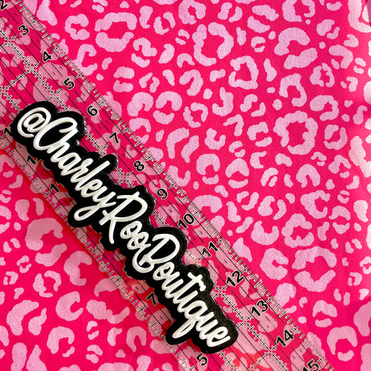 9x14 Tumbler Cut, Custom Fabric, CottonSpandex, High Quality, Mask Cut, Tumbler Fabric, Pink Cheetah