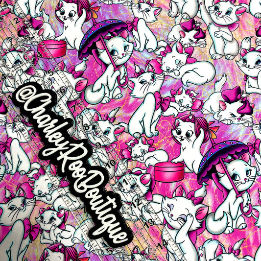 9x14 Tumbler Cut, Custom Fabric, CottonSpandex, High Quality, Mask Cut, Tumbler Fabric, Marie Kitty, New