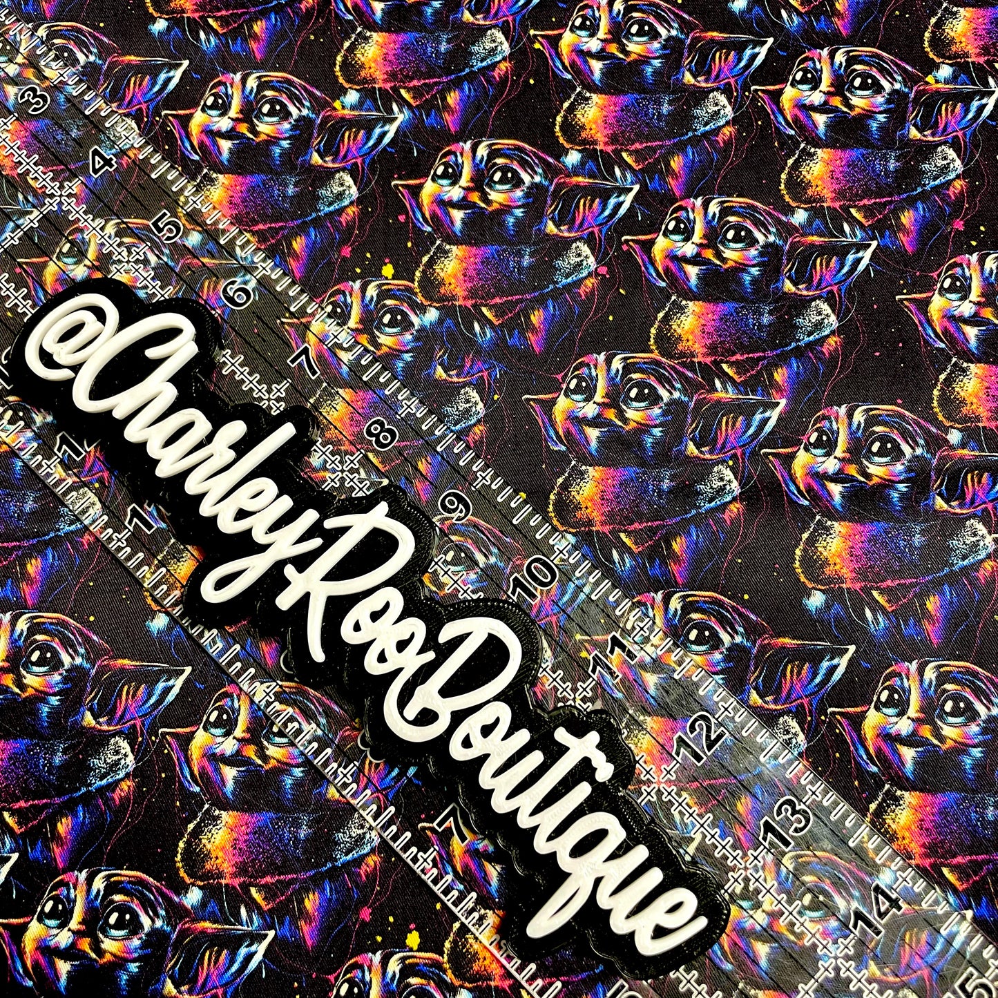 9x14 Tumbler Cut, Custom Fabric, CW Cotton Woven, High Quality, Mask Cut, Tumbler Fabric, Neon, Black, Child