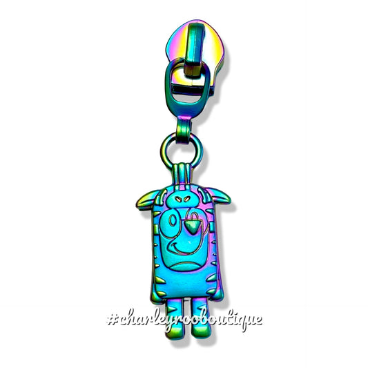 Zipper Pull, Bluey Costume, Matte Rainbow