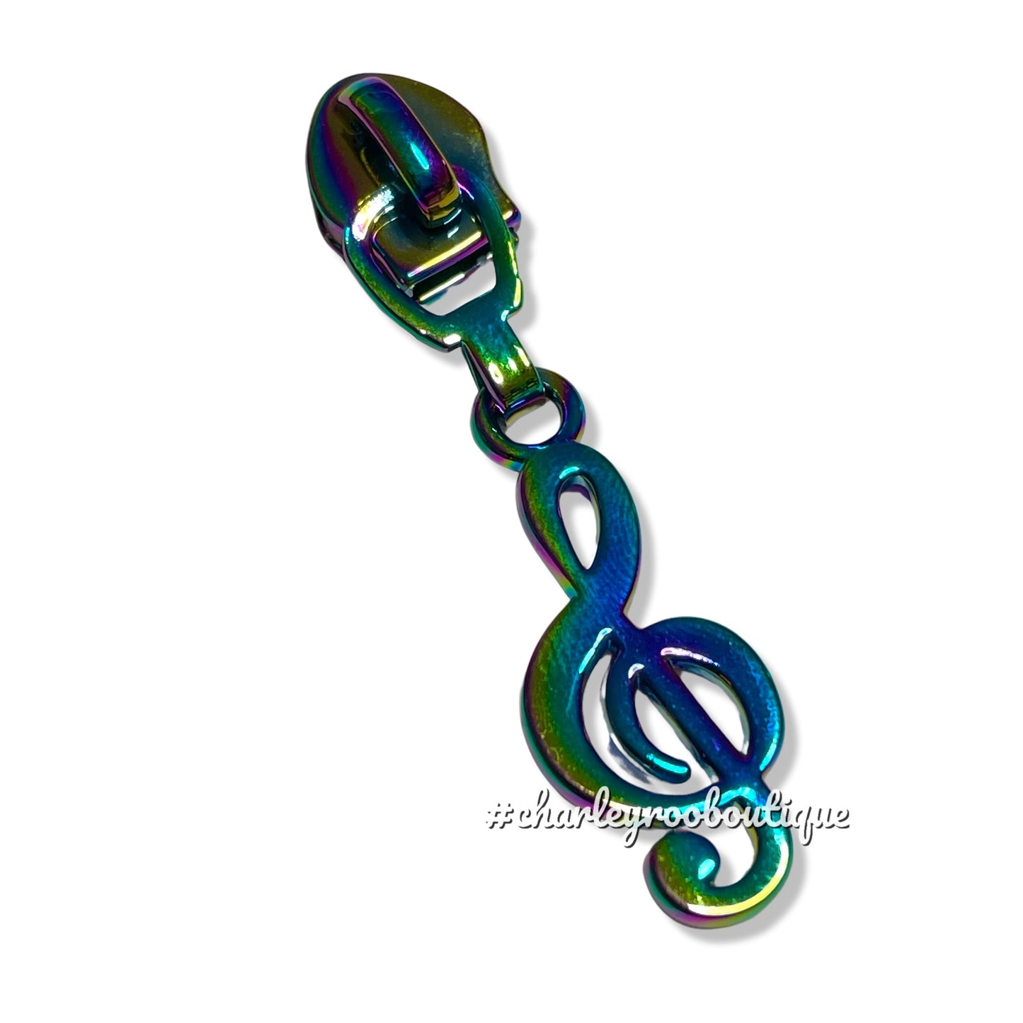 Zipper Pull, MZ Music Note, Rainbow