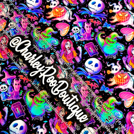 9x14 Tumbler Cut, Custom Fabric, CottonSpandex, High Quality, Mask Cut, Tumbler Fabric, NBC, Neon Watercolor