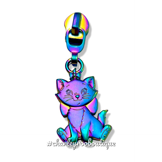 Zipper Pull, Marie Kitty, Matte Rainbow