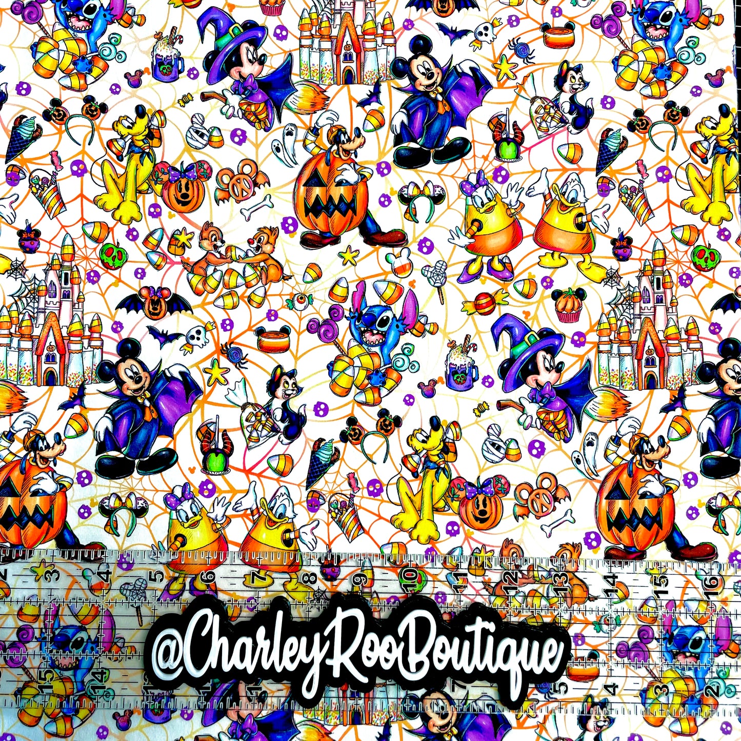 9x14 Tumbler Cut, Custom Fabric, CottonSpandex, High Quality, Mask Cut, Tumbler Fabric, Fall, Halloween, Candy Corn Friends