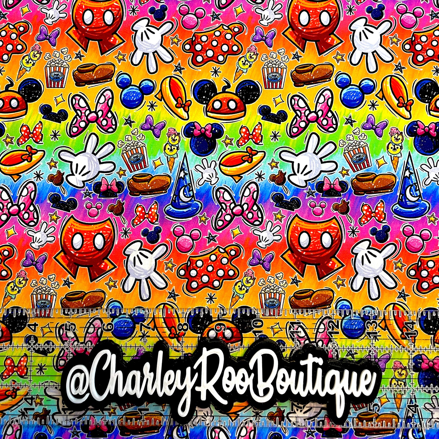 9x14 Tumbler Cut, Custom Fabric, CottonSpandex, High Quality, Mask Cut, Tumbler Fabric, Ombre, Rainbow, Disney Elements