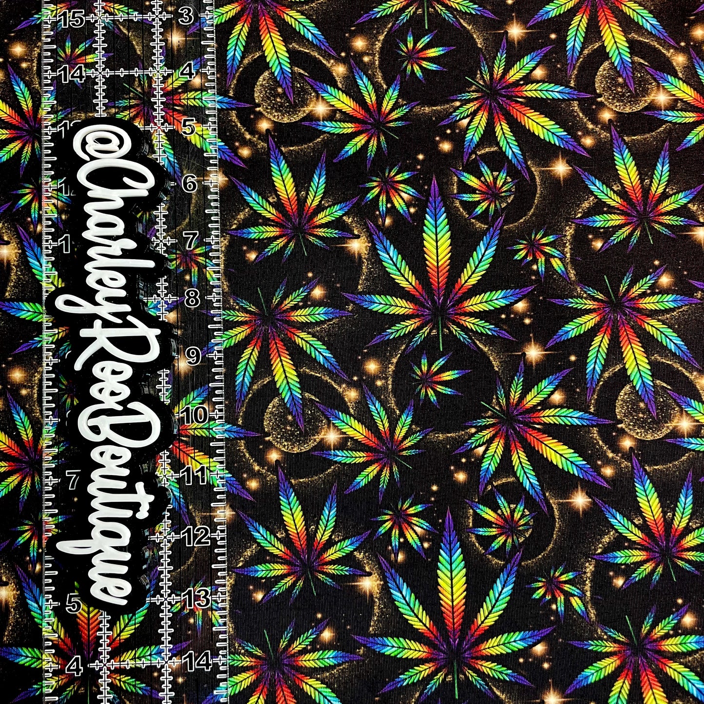 Exclusive, 9x14 Tumbler Cut, Custom Fabric, CottonSpandex, High Quality, Tumbler Fabric, Weed, 420, Galaxy Rainbow Stoner