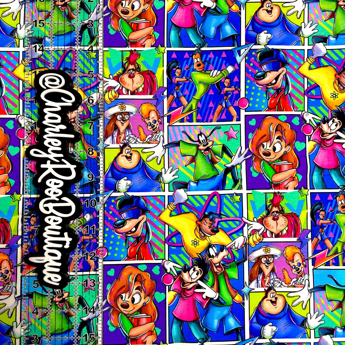 9x14 Tumbler Cut, Custom Fabric, CottonSpandex, High Quality, Mask Cut, Tumbler Fabric, Goofy Movie, Blocks