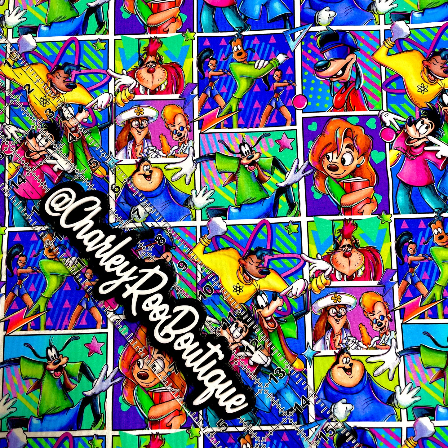 9x14 Tumbler Cut, Custom Fabric, CottonSpandex, High Quality, Mask Cut, Tumbler Fabric, Goofy Movie, Blocks