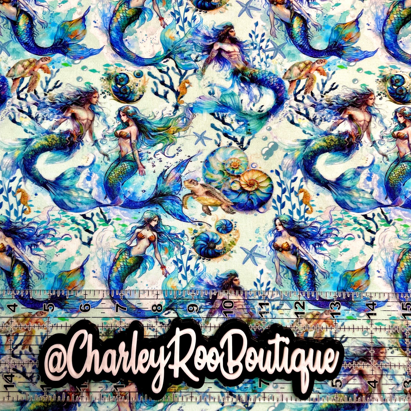 Exclusive, 9x14 Tumbler Cut, Custom Fabric, CottonSpandex, High Quality, Tumbler Fabric, Seductive Mermaids