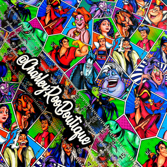 9x14 Tumbler Cut, Custom Fabric, CottonSpandex, High Quality, Mask Cut, Tumbler Fabric, Villain Blocks