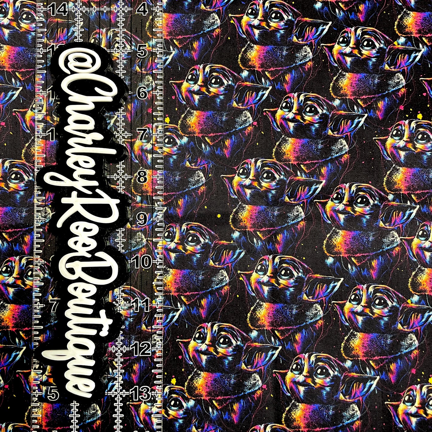 9x14 Tumbler Cut, Custom Fabric, CW Cotton Woven, High Quality, Mask Cut, Tumbler Fabric, Neon, Black, Child