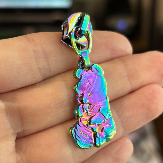 Zipper Pull, Hunny Bear, Pooh, Rainbow